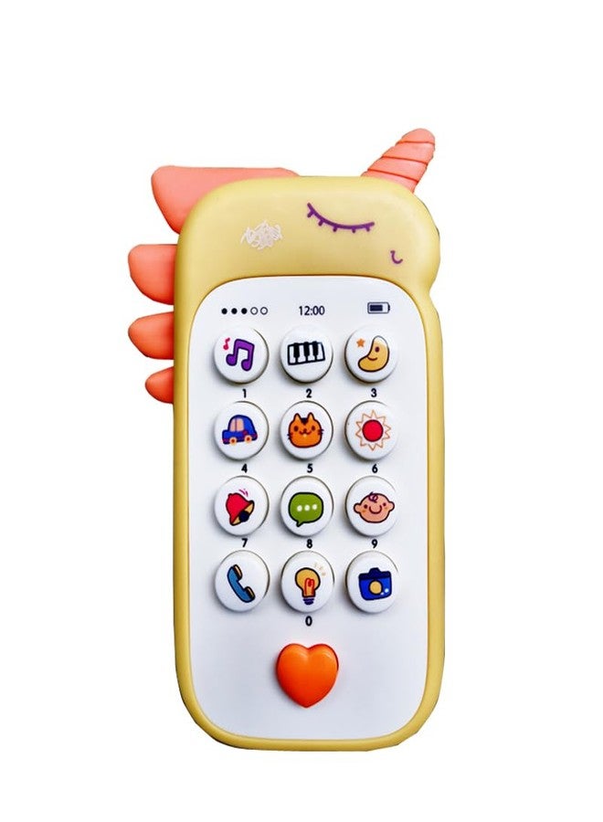 Arudrah Unicorn-Themed Musical Toy Phone | Toddlers - Interactive Learning & Pretend Play Mobile | Lights & Sounds | Multicolor - Image 1